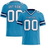 Personalized Panther Blue White-Navy Mesh Authentic Football Jersey
