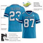 Personalized Panther Blue White-Navy Mesh Authentic Football Jersey