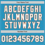 Personalized Panther Blue White-Orange 3 Colors Arm Shapes Authentic Baseball Jersey Team Custom Name and Number