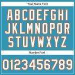 Personalized Panther Blue White-Orange Authentic Baseball Jersey Team Custom Name and Number