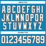 Personalized Panther Blue White-Orange Hockey Lace Neck Jersey Team Custom Name and Number