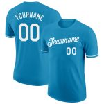 Personalized Panther Blue White Performance T-Shirt Team Custom Name and Number