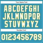 Personalized Panther Blue White-Yellow Authentic Baseball Jersey Team Custom Name and Number