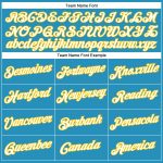 Personalized Panther Blue White-Yellow Performance T-Shirt Team Custom Name and Number