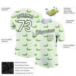 Personalized Pea Green Black 3D Pattern Design Crocodile Performance T-Shirt Team Custom Name and Number