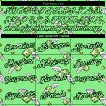 Personalized Pea Green Black 3D Pattern Design Dollar Sign Money Theme Performance T-Shirt