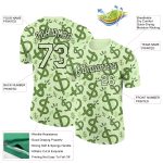 Personalized Pea Green Black 3D Pattern Design Dollar Sign Money Theme Performance T-Shirt Team Custom Name and Number