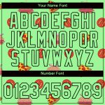 Personalized Pea Green Black 3D Pattern Design Food Pizza And Burger Performance T-Shirt Team Custom Name and Number
