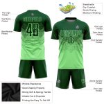 Personalized Pea Green Green Sublimation Soccer Uniform Jersey Team Custom Name and Number