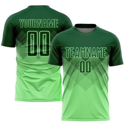 Personalized Pea Green Green Sublimation Soccer Uniform Jersey Team Custom Name and Number