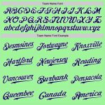 Personalized Pea Green Navy-White Authentic Split Fashion Baseball Jersey Team Custom Name and Number
