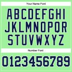 Personalized Pea Green Navy-White Long Sleeve Performance T-Shirt Team Custom Name and Number