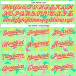 Personalized Pea Green Pink-Yellow 3D Pattern Design Geometric Shape Authentic Baseball Jersey Team Custom Name and Number