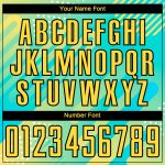 Personalized Pea Green Yellow-Black Abstract Shapes Sublimation Soccer Uniform Jersey Team Custom Name and Number