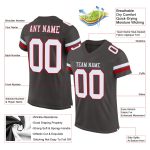 Personalized Pewter White-Red Mesh Authentic Football Jersey