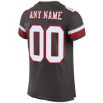 Personalized Pewter White-Red Mesh Authentic Football Jersey