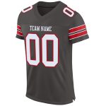 Personalized Pewter White-Red Mesh Authentic Football Jersey Team Custom Name and Number