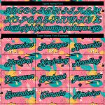 Personalized Pink Aqua-Black 3D Pattern Design Summer Holiday Fish Performance T-Shirt Team Custom Name and Number