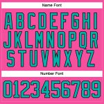 Personalized Pink Aqua-Black Hockey Lace Neck Jersey Team Custom Name and Number