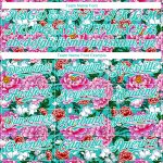 Personalized Pink Aqua-White 3D Pattern Design Northeast China Big Flower Authentic Baseball Jersey Team Custom Name and Number