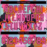Personalized Pink Black 3D Pattern Design Abstract Doodle Performance T-Shirt Team Custom Name and Number