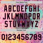 Personalized Pink Black 3D Pattern Design Music Festival Watercolor Colored Musical Notes Authentic Baseball Jersey Team Custom Name and Number
