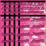 Personalized Pink Black 3D Pattern Design Tropical Palm Leaves And Famingo Authentic Baseball Jersey Team Custom Name and Number
