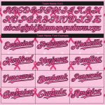 Personalized Pink Black 3D Pink Ribbon Breast Cancer Awareness Month Women Health Care Support Authentic Baseball Jersey Team Custom Name and Number