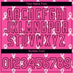 Personalized Pink Black 3D Pink Ribbon Breast Cancer Performance T-Shirt Team Custom Name and Number