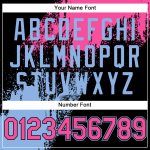 Personalized Pink Black-Light Blue 3D Pattern Design Abstract Brush Stroke Authentic Baseball Jersey Team Custom Name and Number