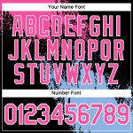 Personalized Pink Black-Light Blue 3D Pattern Design Abstract Brush Stroke Performance T-Shirt Team Custom Name and Number