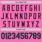Personalized Pink Black-Light Blue Authentic Baseball Jersey Team Custom Name and Number