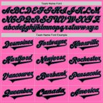 Personalized Pink Black-Light Blue Authentic Baseball Jersey Team Custom Name and Number