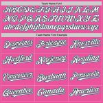 Personalized Pink Black-Light Blue Authentic Sleeveless Baseball Jersey Team Custom Name and Number