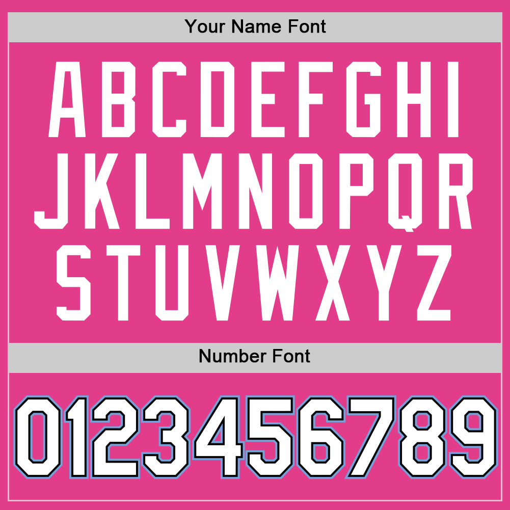 Personalized Pink Black-Light Blue Authentic Throwback Baseball Jersey Team Custom Name and Number Personalized Pink Black-Light Blue Authentic Throwback Baseball Jersey Team Custom Name and Number - Image 5