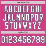 Personalized Pink Black-Light Blue Line Authentic Baseball Jersey Team Custom Name and Number
