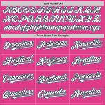 Personalized Pink Black-Light Blue Mesh Authentic Throwback Baseball Jersey Team Custom Name and Number