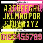 Personalized Pink Black-Neon Yellow 3D Pattern Design Abstract Brush Stroke Authentic Baseball Jersey Team Custom Name and Number