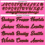 Personalized Pink Black-Orange Authentic Throwback Basketball Jersey Team Custom Name and Number