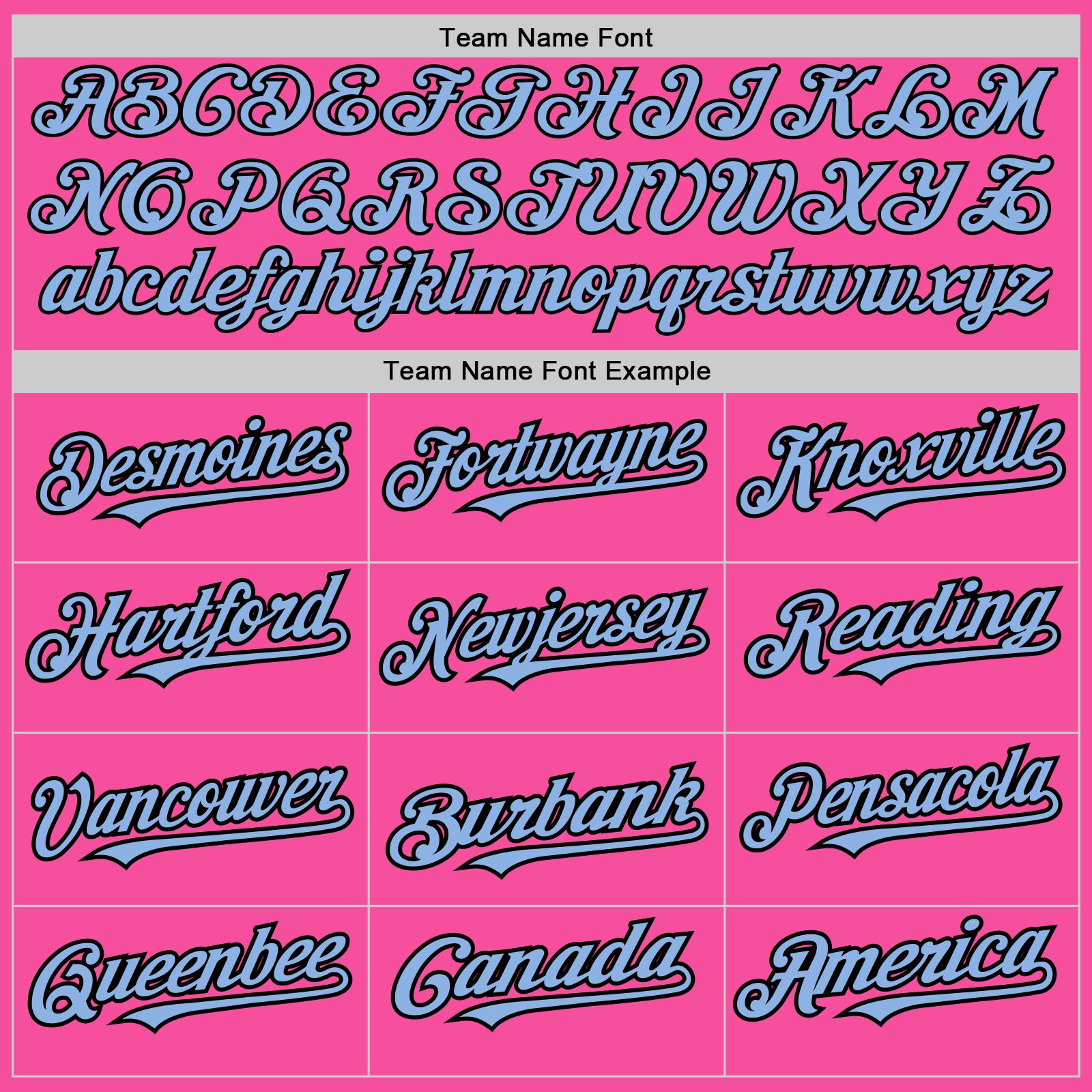 Personalized Pink Black Pinstripe Light Blue Two-Button Unisex Softball Jersey Team Custom Name and Number Personalized Pink Black Pinstripe Light Blue Two-Button Unisex Softball Jersey Team Custom Name and Number - Image 4