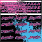 Personalized Pink Black-Sky Blue 3D Pattern Design Abstract Brush Stroke Authentic Baseball Jersey Team Custom Name and Number