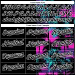 Personalized Pink Black-White 3D Pattern Design Beach Hawaii Palm Trees Authentic Baseball Jersey