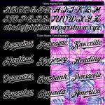 Personalized Pink Black-White 3D Pattern Design Tropical Flower And Hawaii Palm Leaves Authentic Baseball Jersey Team Custom Name and Number