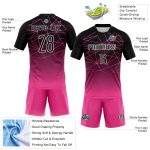 Personalized Pink Black-White Abstract Network Sublimation Volleyball Uniform Jersey Team Custom Name and Number