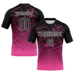 Personalized Pink Black-White Abstract Network Sublimation Volleyball Uniform Jersey Team Custom Name and Number