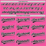 Personalized Pink Black-White Authentic Baseball Jersey