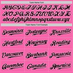 Personalized Pink Black-White Authentic Baseball Jersey Team Custom Name and Number