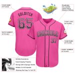 Personalized Pink Black-White Authentic Drift Fashion Baseball Jersey Team Custom Name and Number