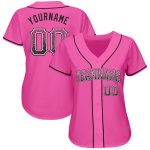 Personalized Pink Black-White Authentic Drift Fashion Baseball Jersey Team Custom Name and Number