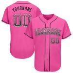 Personalized Pink Black-White Authentic Drift Fashion Baseball Jersey Team Custom Name and Number